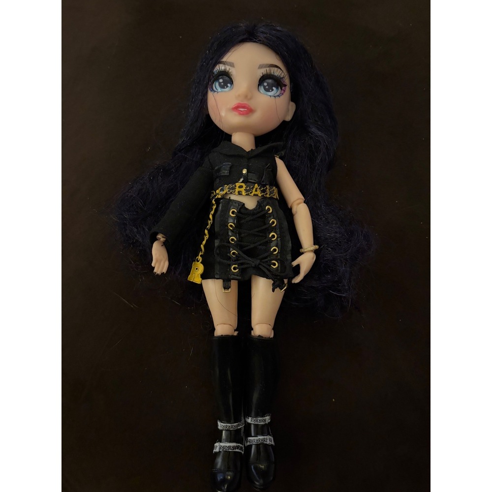 Rainbow High Ainsley Slater Fashion Doll Black Outfit Purple Hair Blue Eyes RH1